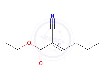 Chemical structure of Ethyl 2-Cyano-3-methylhex-2-enoate