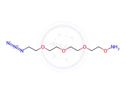 Chemical structure of Hydroxylamine, O-[2-[2-[2-(2-azidoethoxy)ethoxy]ethoxy]ethyl]