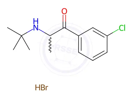 Chemical structure of Bupropion Hydrobromide(Secondary Standards traceble to USP)