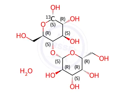 Chemical structure of [1-13Cglc]lactose monohydrate
