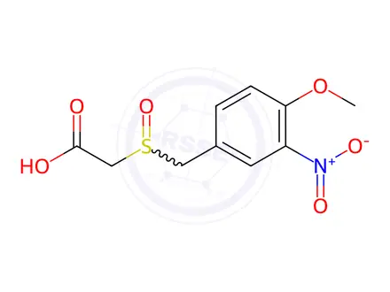 Chemical structure of 2-(4-Methoxy-3-nitrobenzylsulfinyl)acetic acid