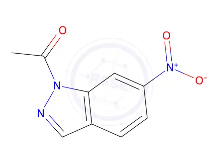 Chemical structure of Ethanone, 1-(6-nitro-1H-indazol-1-yl)-