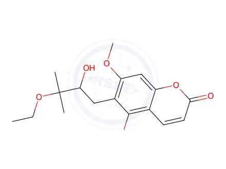 Chemical structure of Toddalolactone 3′-O-ethyl ether