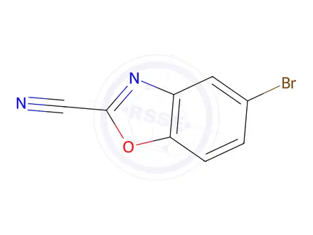 Chemical structure of 2-Benzoxazolecarbonitrile, 5-bromo-