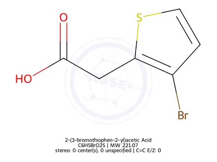 Chemical structure of 2-(3-bromothiophen-2-yl)acetic Acid