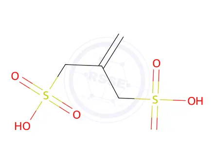Chemical structure of 2-methylidene-1,3-propylenedisulfonic acid