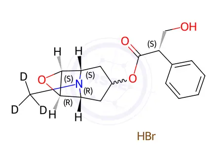 Chemical structure of Scopolamine-d3 Hydrobromide