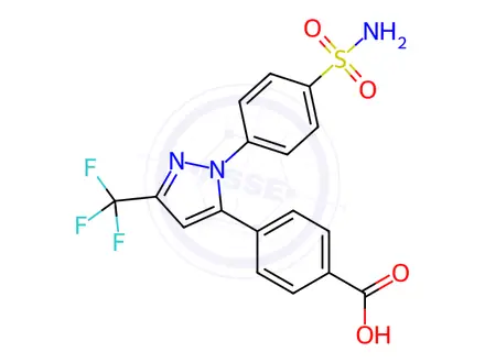 Chemical structure of Celecoxib Carboxylic Acid