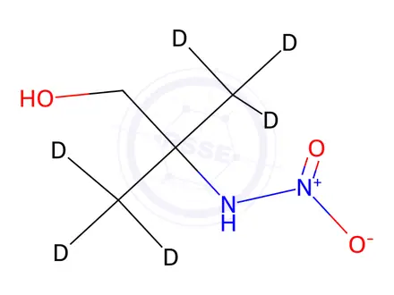 Chemical structure of 2-Methyl-2-(nitroamino)-1-propanol-d6