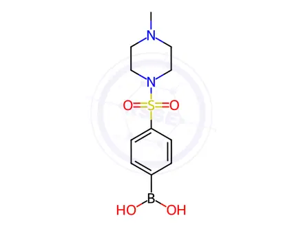Chemical structure of (4-((4-Methylpiperazin-1-Yl)Sulfonyl)Phenyl)Boronic Acid