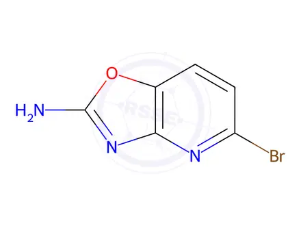 Chemical structure of Oxazolo[4,5-b]pyridin-2-amine, 5-bromo-