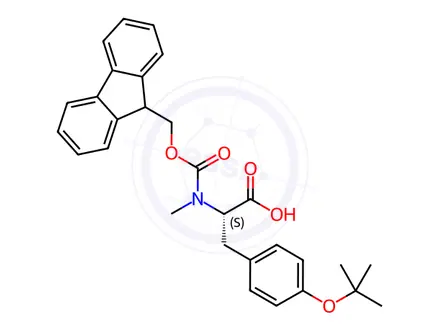 Chemical structure of Fmoc-N-methyl-O-tert-butyl-L-tyrosine