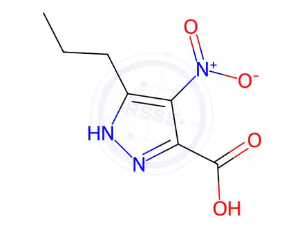 Chemical structure of 4-nitro-5-propyl-1H-pyrazole-3-carboxylic Acid
