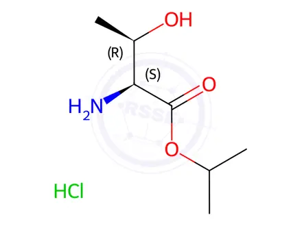 Chemical structure of L-Threonine, 1-methylethyl ester, hydrochloride (1:1)