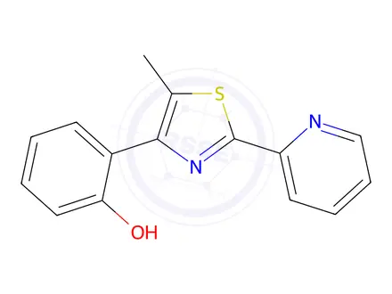 Chemical structure of 2-(5-Methyl-2-(pyridin-2-yl)thiazol-4-yl)phenol