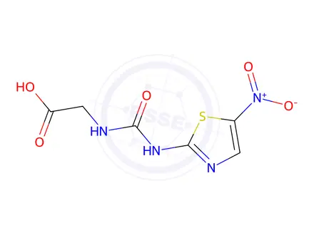 Chemical structure of N-(5-nitro-2-thiazolyl)-N'-carboxymethylurea