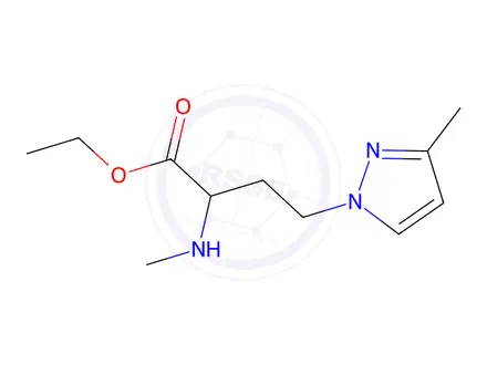 Chemical structure of Ethyl 4-(3-methyl-1h-pyrazol-1-yl)-2-(methylamino)butanoate