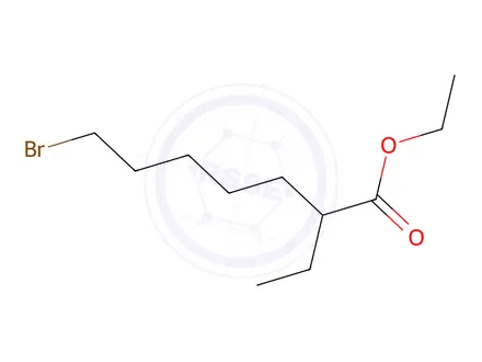 Chemical structure of ethyl 7-bromo-2-ethylheptanoate