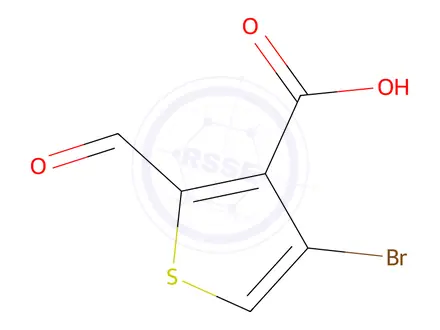 Chemical structure of 4-BroMo-2-forMylthiophene-3-carboxylic acid