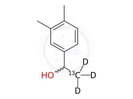Chemical structure of 1-(3,4-Dimethylphenyl)ethanol-13C,d3