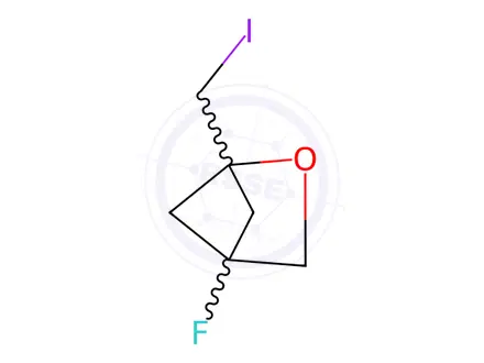 Chemical structure of 4-fluoro-1-(iodomethyl)-2-oxabicyclo[2.1.1]hexane