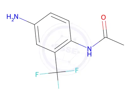 Chemical structure of 4-Amino-2-(trifluoromethyl)acetanilide
