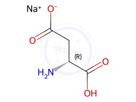 Chemical structure of D-Aspartic Acid Sodium Salt
