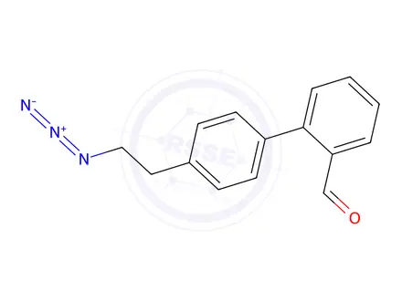 Chemical structure of 4'-(2-azidoethyl)-[1,1'-biphenyl]-2-carbaldehyde