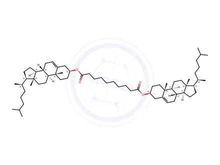 Chemical structure of bis[cholest-5-en-3beta-yl] sebacate