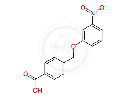 Chemical structure of 4-[(3-Nitrophenoxy)methyl]benzoic acid