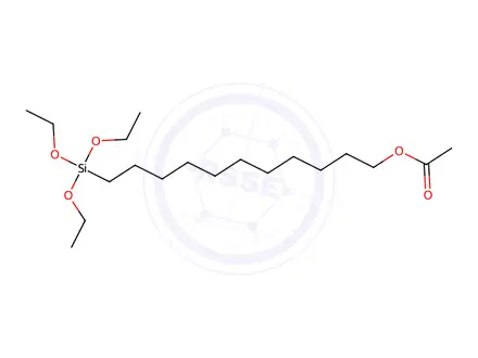 Chemical structure of 11-Acetoxyundecyltriethoxysilane