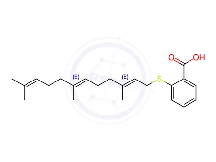 Chemical structure of trans,trans Farnesyl Thiosalicylic Acid