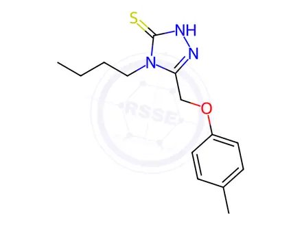 Chemical structure of 4-Butyl-5-((p-tolyloxy)methyl)-4H-1,2,4-triazole-3-thiol