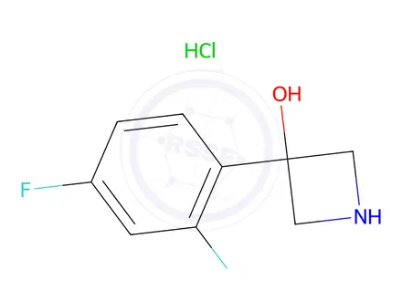 Chemical structure of 3-(2,4-Difluorophenyl)azetidin-3-ol hydrochloride