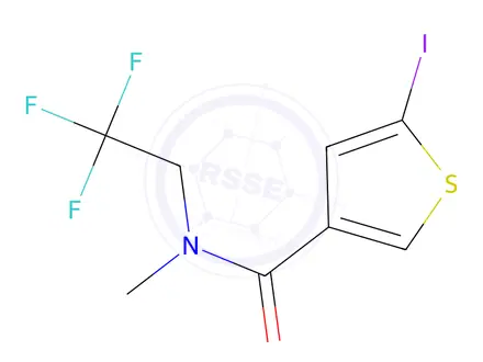 Chemical structure of 5-Iodo-N-methyl-N-(2,2,2-trifluoroethyl)thiophene-3-carboxamide