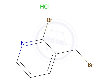 Chemical structure of 2-Bromo-3-(bromomethyl)pyridine hydrochloride