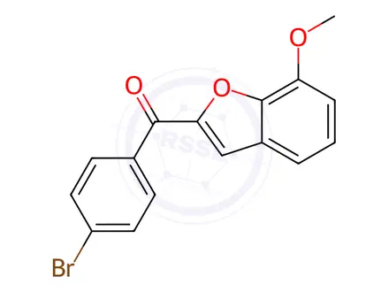 Chemical structure of (4-Bromophenyl)(7-methoxy-1-benzofuran-2-yl)methanone