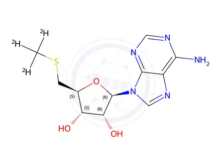 Chemical structure of 5'-Deoxy-5'-(methylthio)adenosine-d3