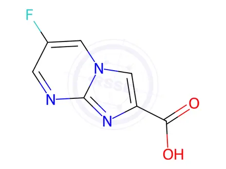 Chemical structure of 6-fluoroimidazo[1,2-a]pyrimidine-2-carboxylic acid