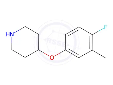 Chemical structure of 4-(4-Fluoro-3-methylphenoxy)piperidine