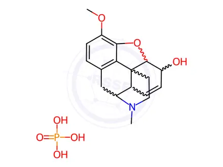 Chemical structure of Codeine Phosphate
