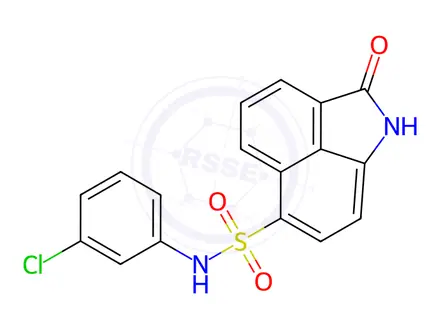 Chemical structure of N-(3-chlorophenyl)-2-oxo-1,2-dihydrobenzo[cd]indole-6-sulfonamide
