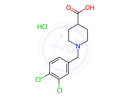 Chemical structure of 1-(3,4-Dichlorobenzyl)-4-piperidine-carboxylic acid hydrochloride