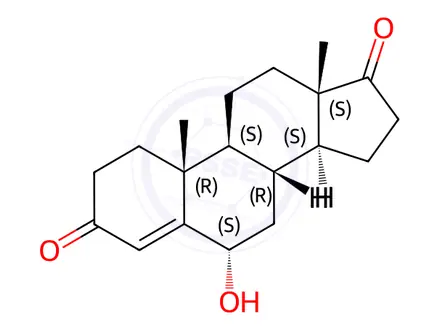 Chemical structure of 6α-Hydroxyandrostenedione