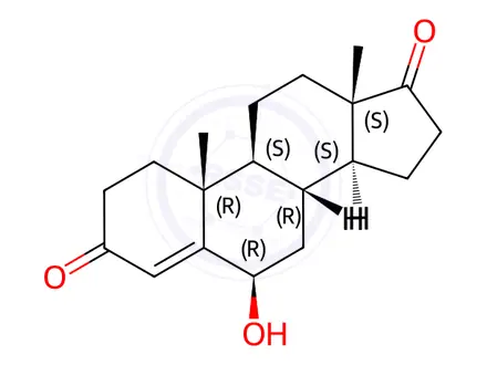 Chemical structure of 6β-Hydroxy-androst-4-ene-3,17-dione