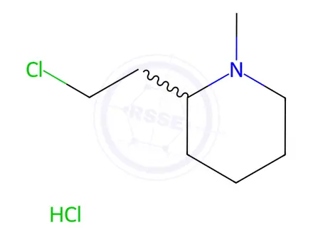 Chemical structure of 2-(2-Chloroethyl)-n-methylpiperidine Hydrochloride