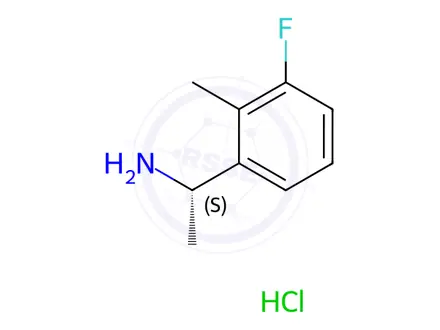 Chemical structure of (S)-1-(3-Fluoro-2-methylphenyl)ethanamine hydrochloride