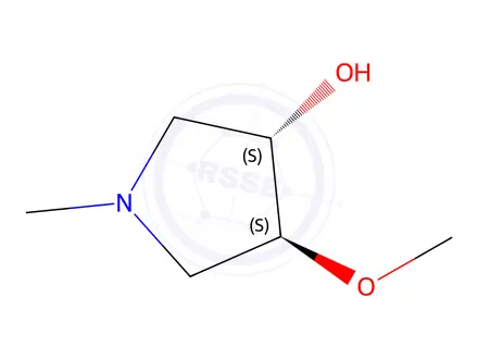 Chemical structure of (3S,4S)-4-methoxy-1-methyl-pyrrolidin-3-ol