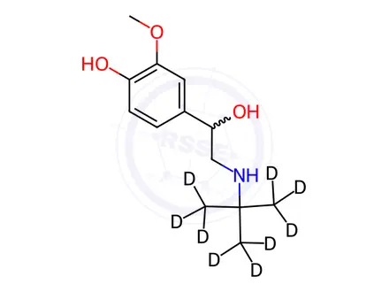 Chemical structure of 3-o-Methyl-colterol-d9