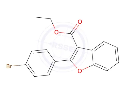 Chemical structure of Ethyl 2-(4-Bromophenyl)benzofuran-3-carboxylate